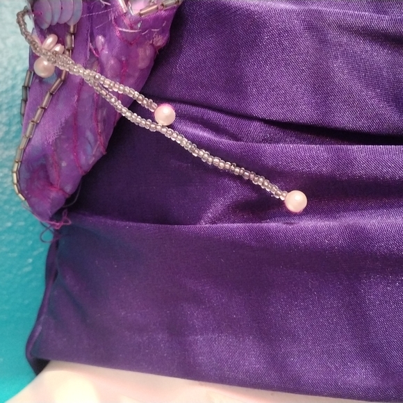 Vintage Formal Purple Evening Dress - Picture 4 of 9